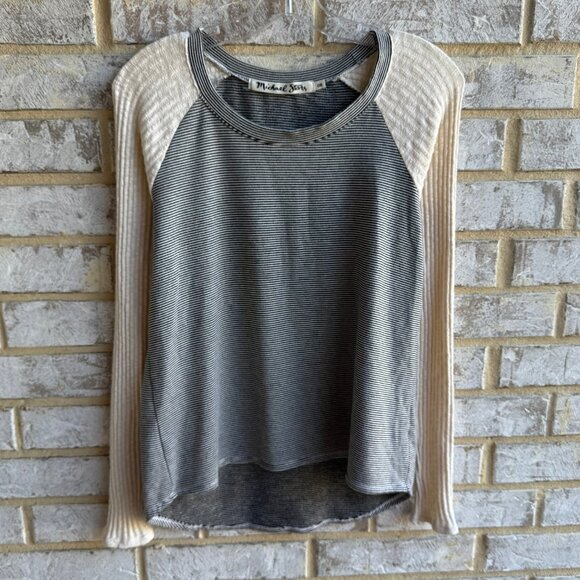 Michael Stars Long Sleeve Mix Stripe Pullover Sweater Women's Size OS. - Picture 1 of 7